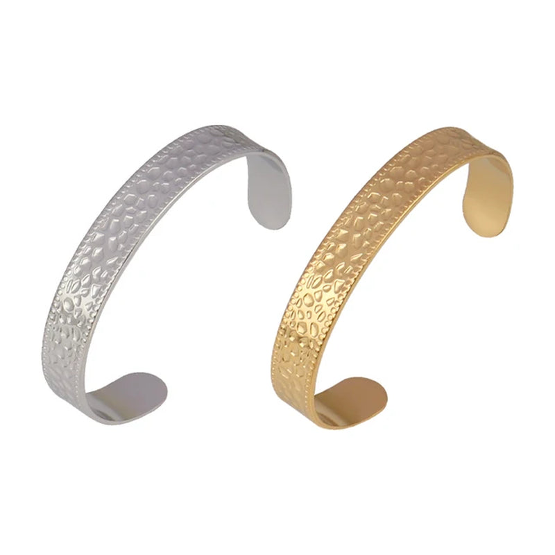 Women Stainless Steel Bracelets for Women Cuban Snake Bangle Bracelet Geometric Open Cuff Bracelet Punk Design Bracelet Jewelry