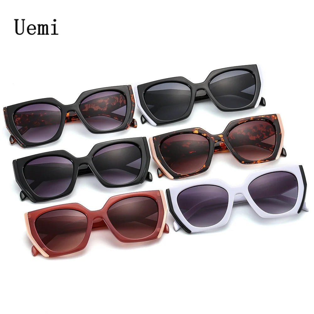 New Fashion Brand Designer Irregular Square Sunglasses for Women Men Retro Modern Cat Eye Ladies Sun Glasses Ins Trending Shades