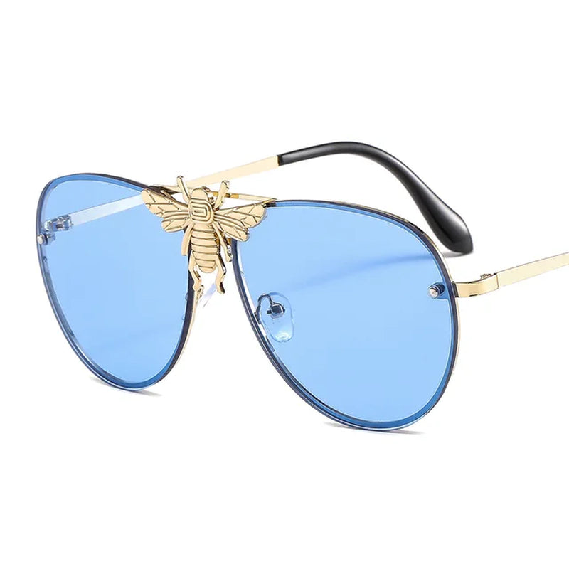 2022 Fashion Modern Oversized Sunglasses for Women Men Luxury Designer Sun Glasses Bee Decoration Trengding Shades UV400