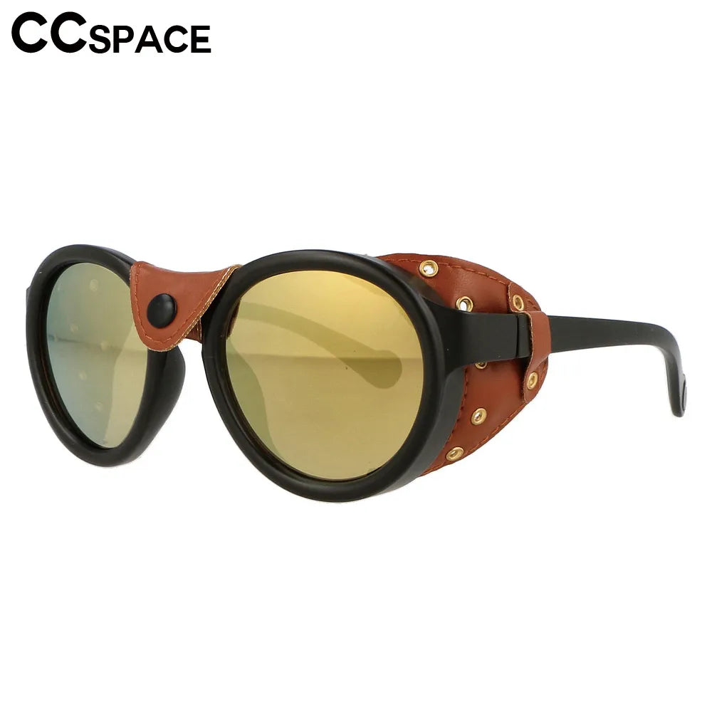 46311 Steam Punk Oval Windproof Goggle Sunglasses Men Women Fashion Shades UV400 Vintage Glasses