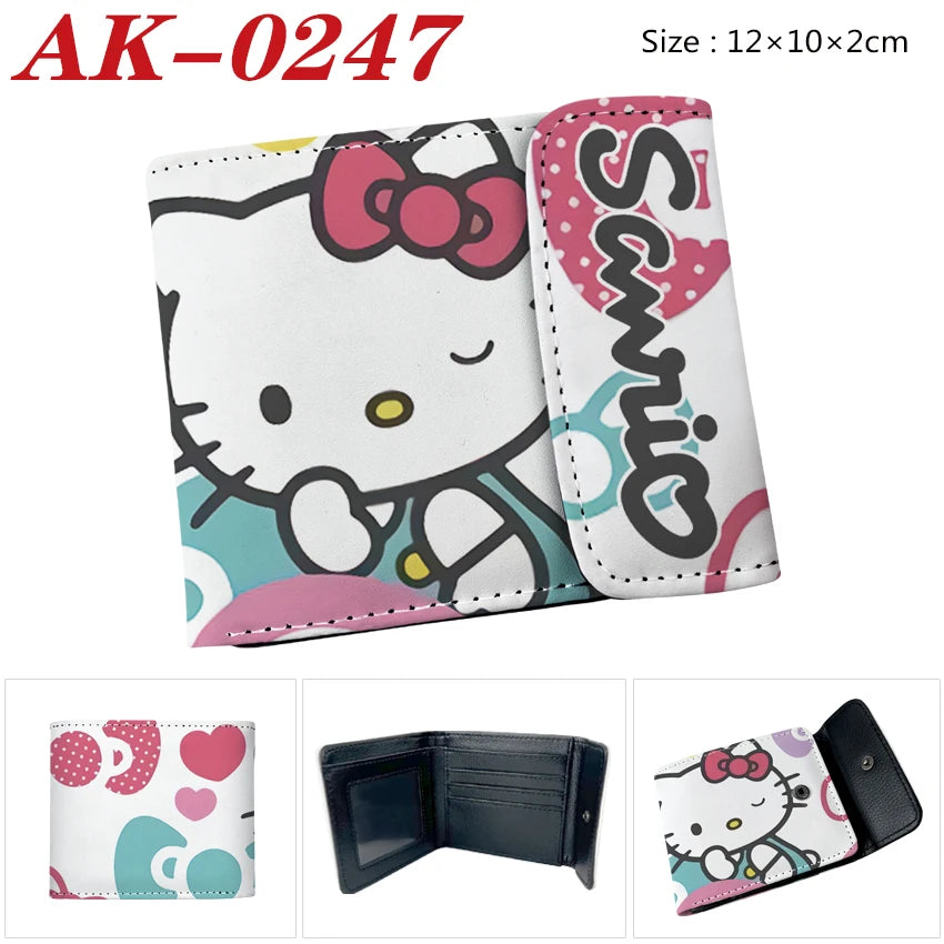 Anime Sanrio Cartoon HELLO KITTY Wallet with Card Holder Hasp Purse Gift for Girls